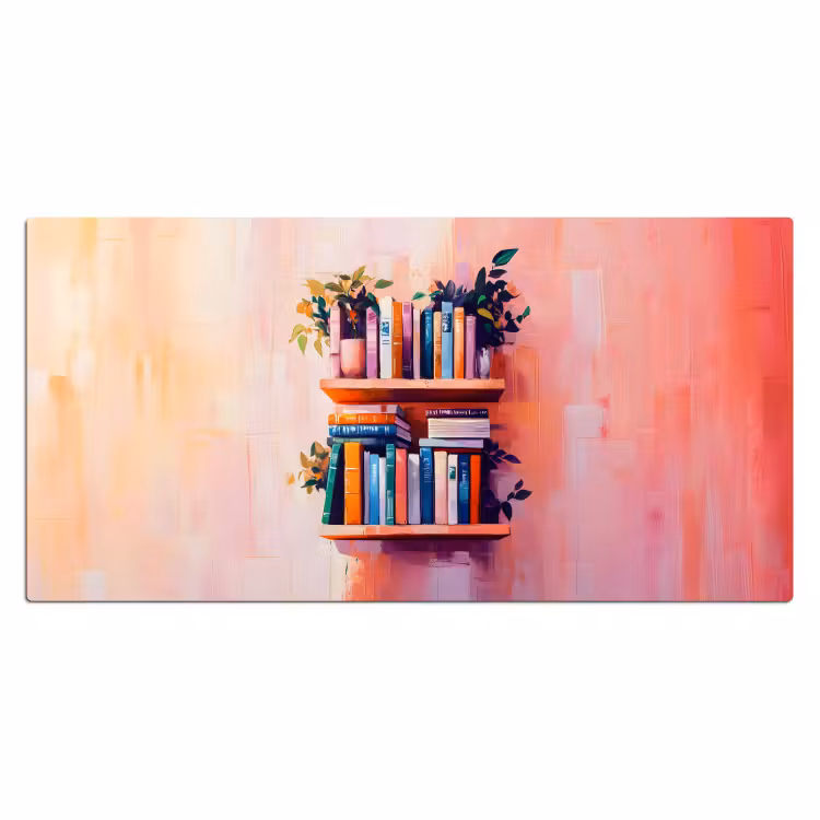 Bureau onderlegger - Planken - Boeken - Bladeren — 1