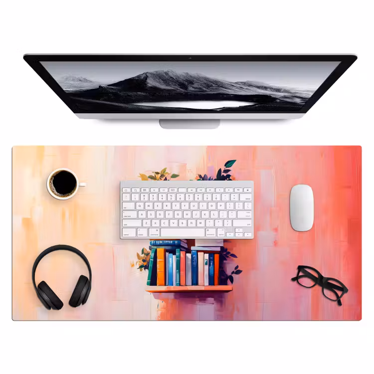 Bureau onderlegger - Planken - Boeken - Bladeren — 3