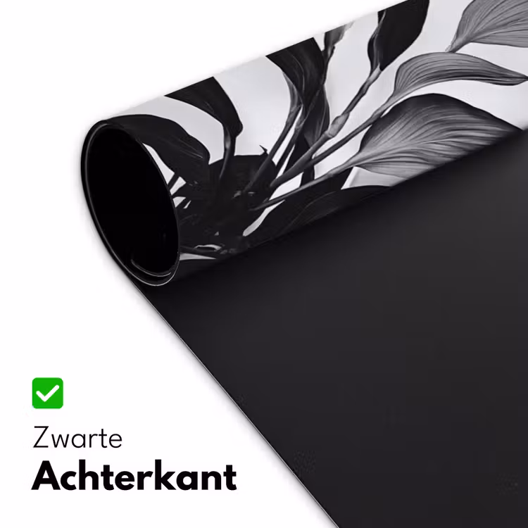 Bureau onderlegger - Plant - Bladeren - Minimalistisch - Zwart — 4
