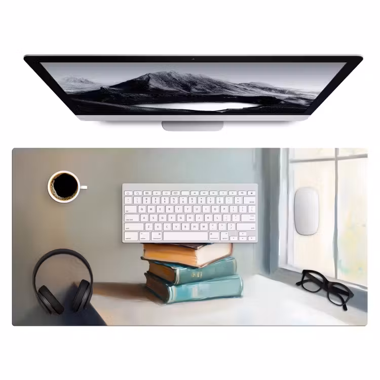 Bureau onderlegger - Stapel - Boeken - Groen - Daglicht — 3