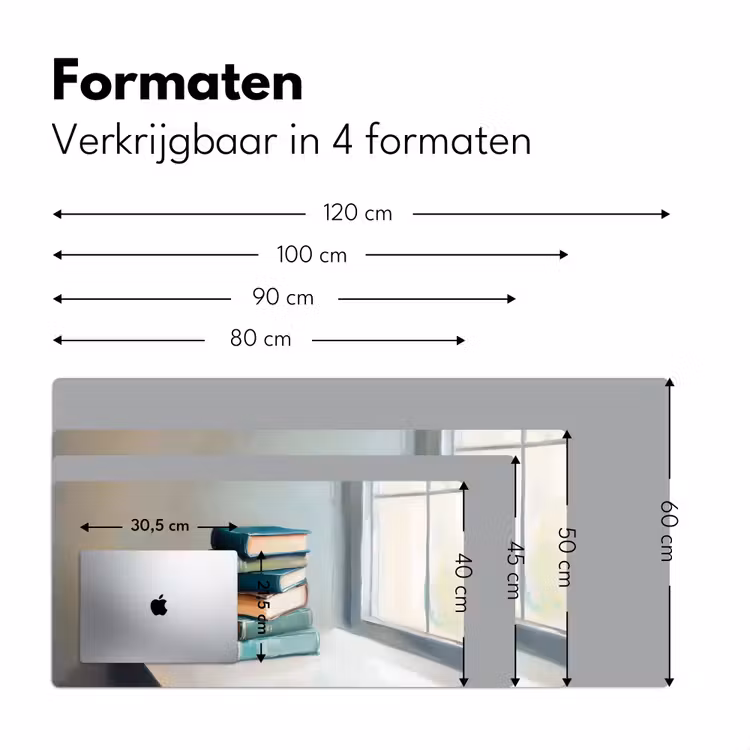 Bureau onderlegger - Stapel - Boeken - Groen - Daglicht — 7