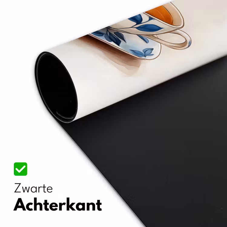 Bureau onderlegger - Theekop - Bladeren - Blauw — 4