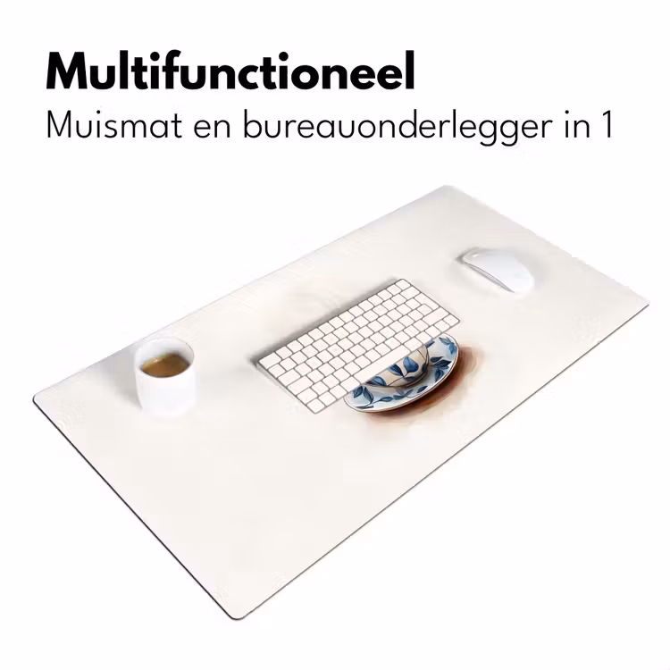 Bureau onderlegger - Theekop - Bladeren - Blauw — 6