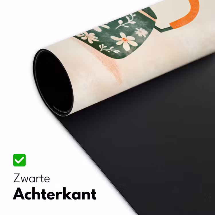 Bureau onderlegger - Theepot - Groen - Bloemen - Oranje — 4