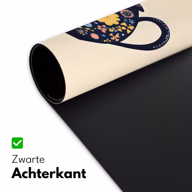 Bureau onderlegger - Theepot - Kleurrijk - Bloemen — 4