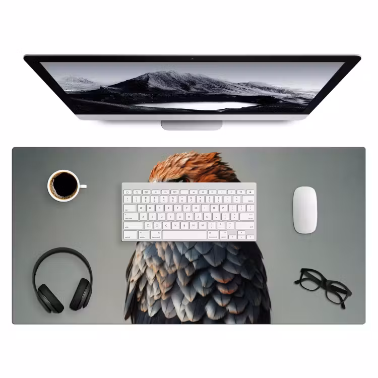 Bureau onderlegger - Vogel - Realistisch - Veren - Bruin — 3