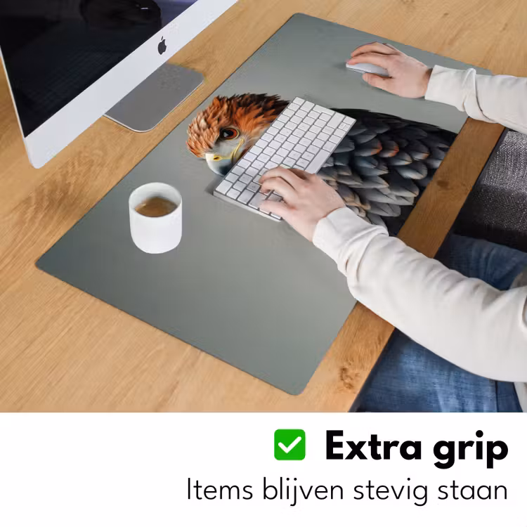 Bureau onderlegger - Vogel - Realistisch - Veren - Bruin — 5