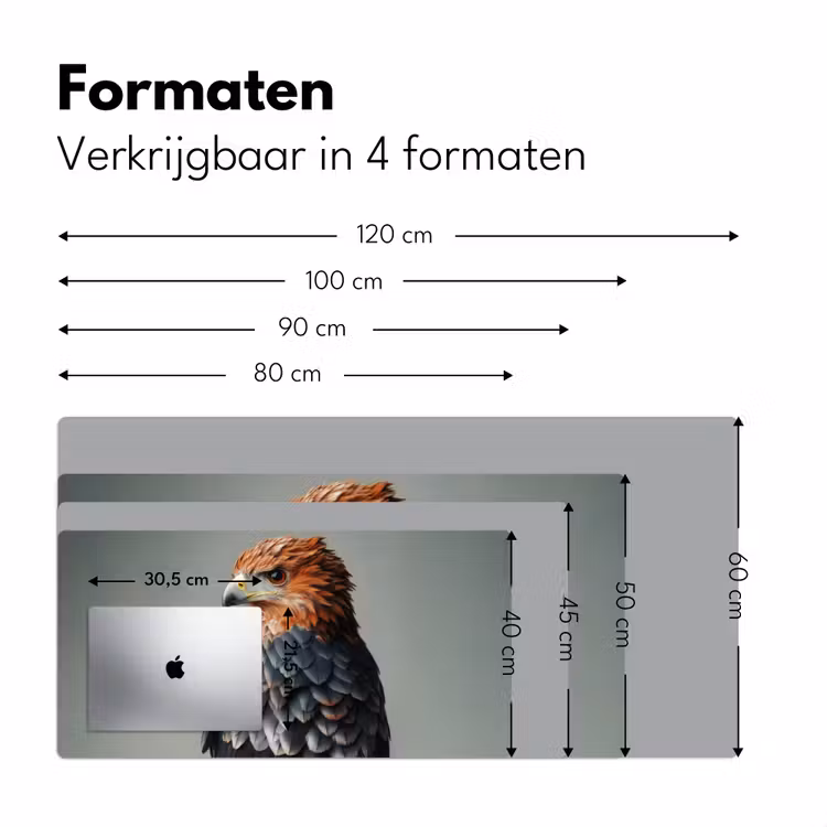 Bureau onderlegger - Vogel - Realistisch - Veren - Bruin — 7