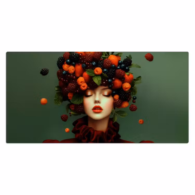 Bureau onderlegger - Vrouw - Aardbeien - Frambozen - Bramen - Bessen — 1