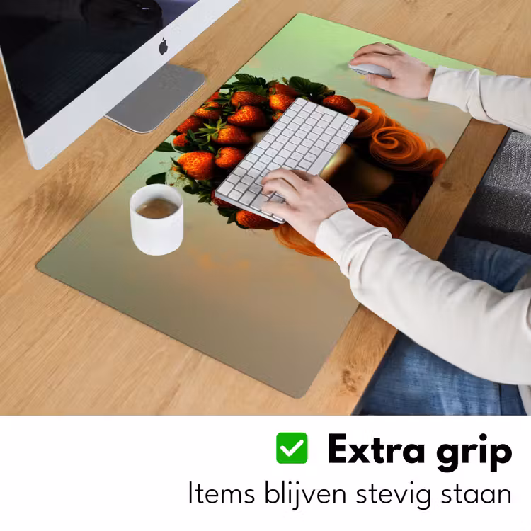 Bureau onderlegger - Vrouw - Aardbeien - Kroon — 5
