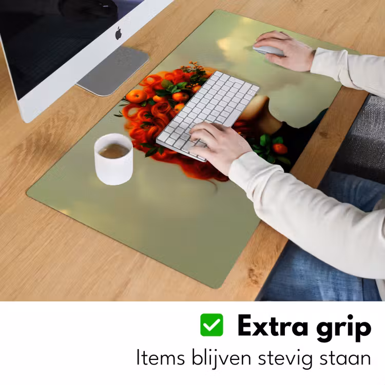Bureau onderlegger - Vrouw - Appels - Rood - Bladeren — 5