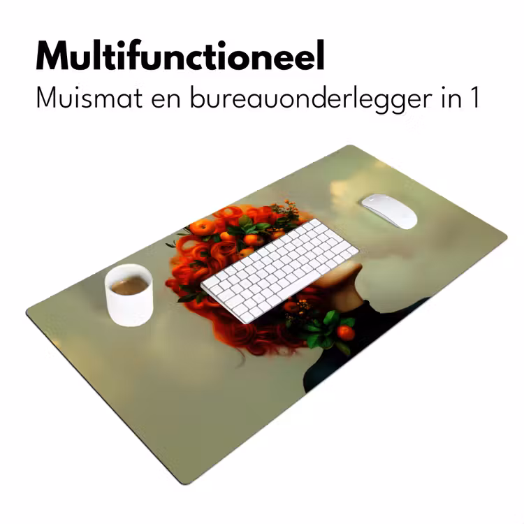 Bureau onderlegger - Vrouw - Appels - Rood - Bladeren — 6