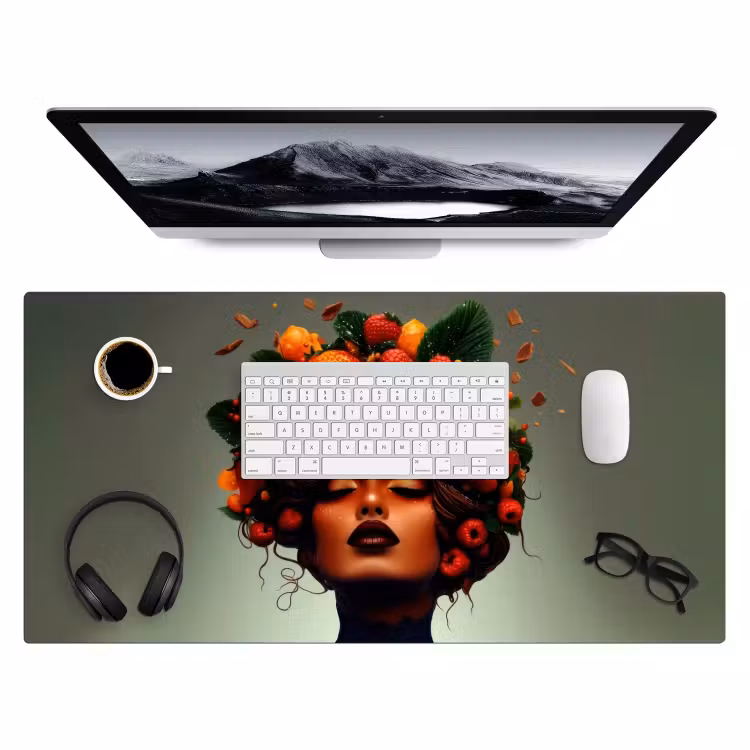 Bureau onderlegger - Vrouw - Chocolade - Frambozen - Aardbeien - Koekjes — 3