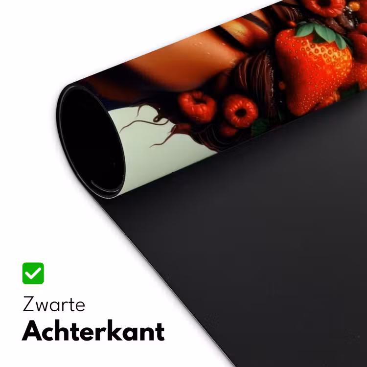 Bureau onderlegger - Vrouw - Chocolade - Frambozen - Aardbeien - Koekjes — 4