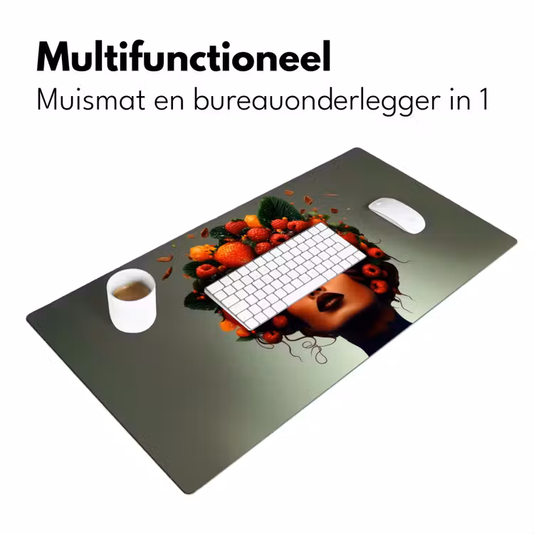 Bureau onderlegger - Vrouw - Chocolade - Frambozen - Aardbeien - Koekjes — 6