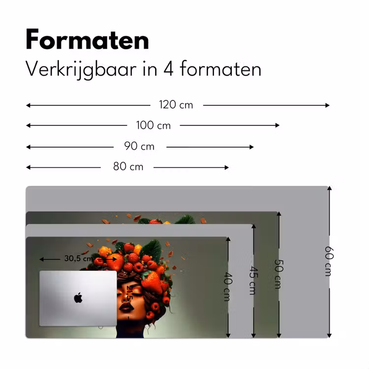 Bureau onderlegger - Vrouw - Chocolade - Frambozen - Aardbeien - Koekjes — 7