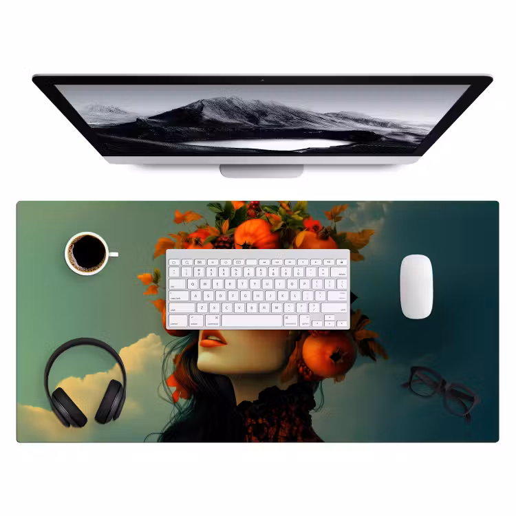 Bureau onderlegger - Vrouw - Granaatappel - Herfst - Zonnebril — 3