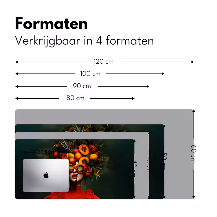 Bureau onderlegger - Vrouw - Vruchten - Papaja - Ananas — 7