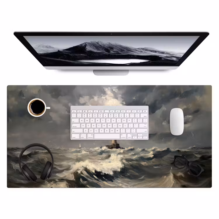 Bureau onderlegger - Vuurtoren - Golven - Storm — 3