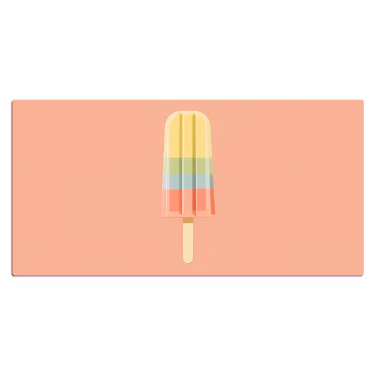 Bureau onderlegger - Waterijsje - Pasteltinten - Minimalistisch — 1