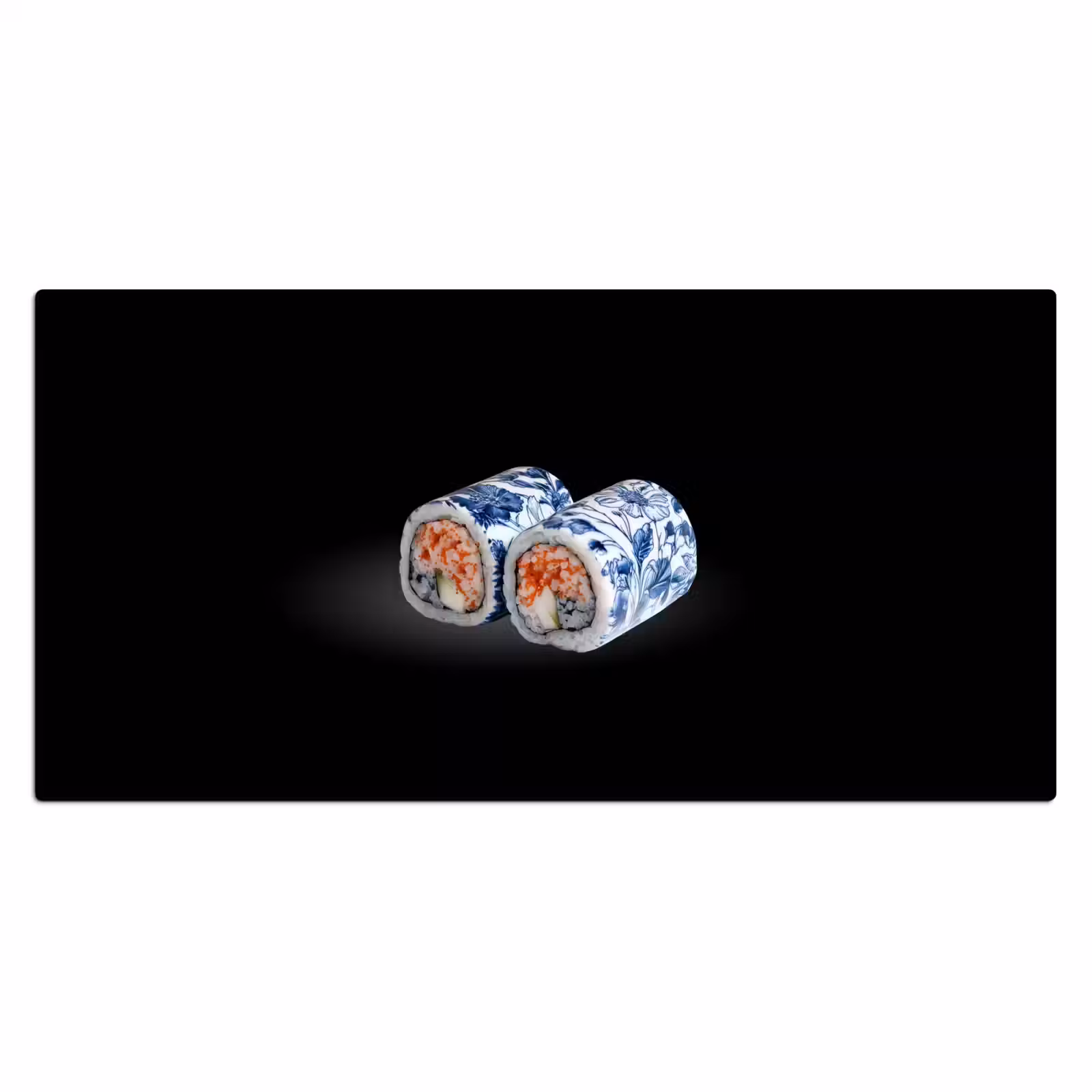 Bureau onderlegger - Sushi - Delfts blauw - Rijst - Vis - Elegant — 1