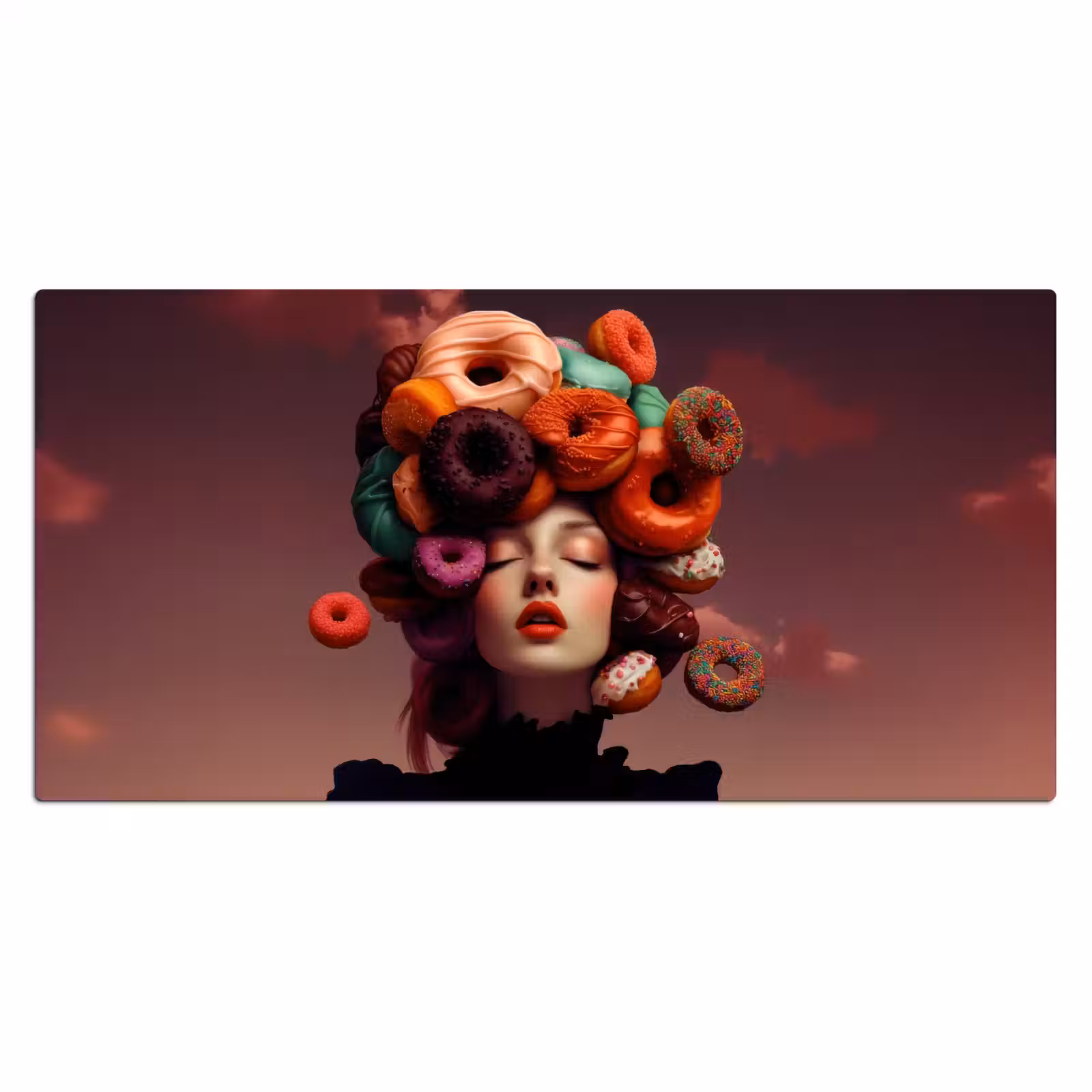Bureau onderlegger - Vrouw - Donuts - Kleurrijk — 1