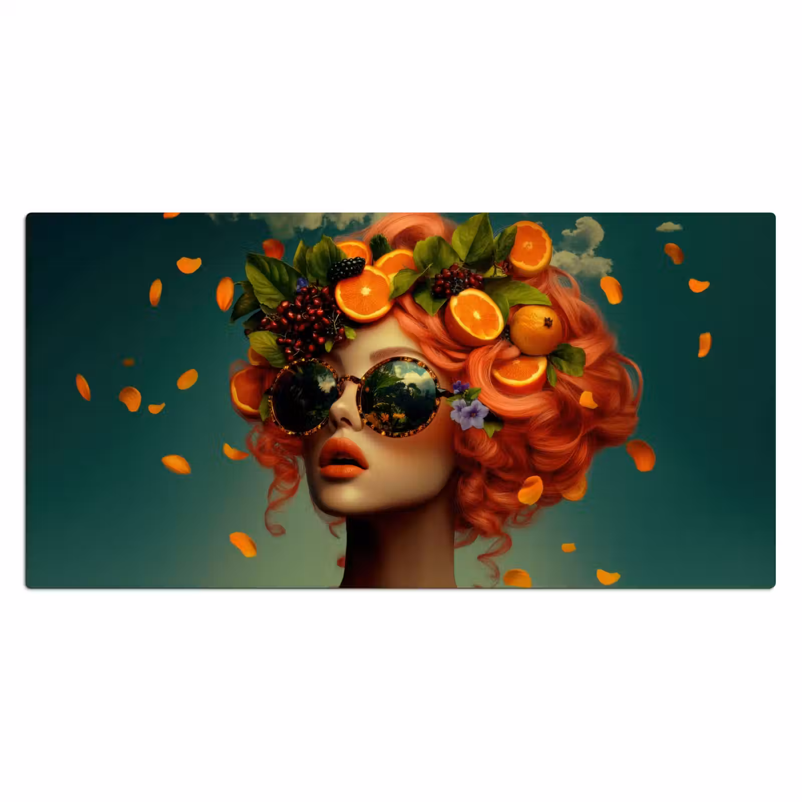 Bureau onderlegger - Vrouw - Sinaasappel - Bessen - Oranje — 1