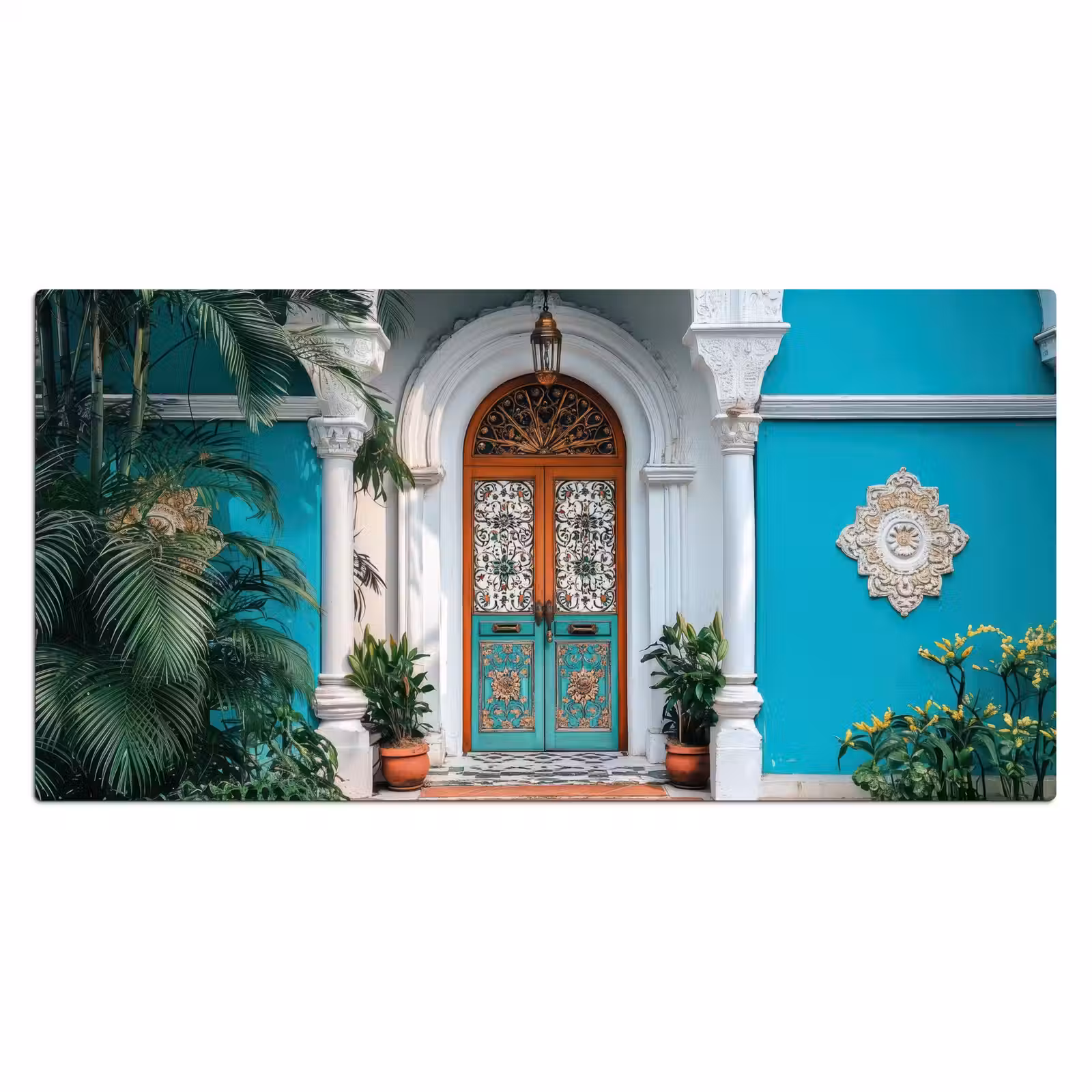 Bureau onderlegger - Zuilen - Sierlijke - Deur - Blauw — 1