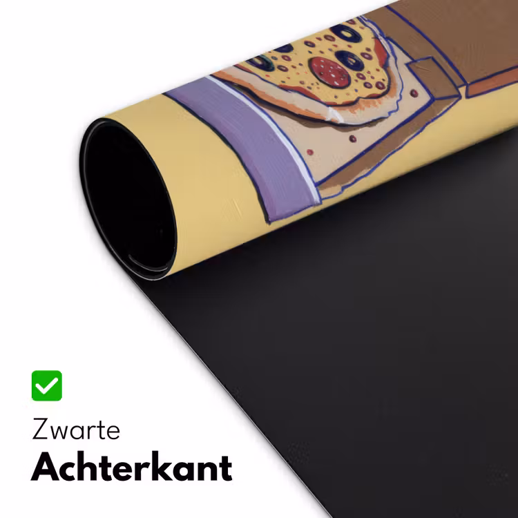 Bureau onderlegger - Pizza - Doos - Salami - Illustratie — 4