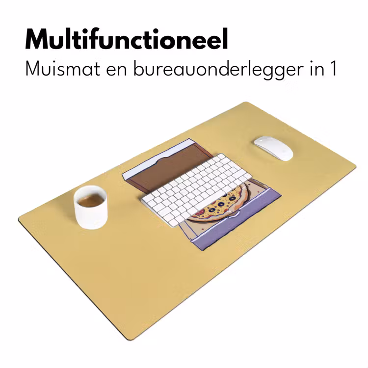 Bureau onderlegger - Pizza - Doos - Salami - Illustratie — 6