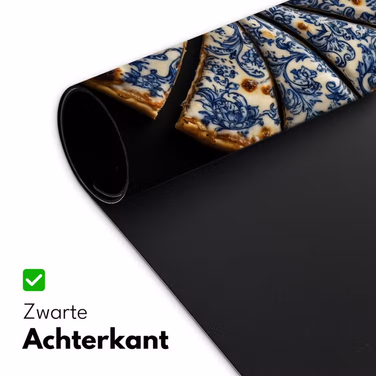 Bureau onderlegger - Pizza - Eten - Delftsblauw — 4