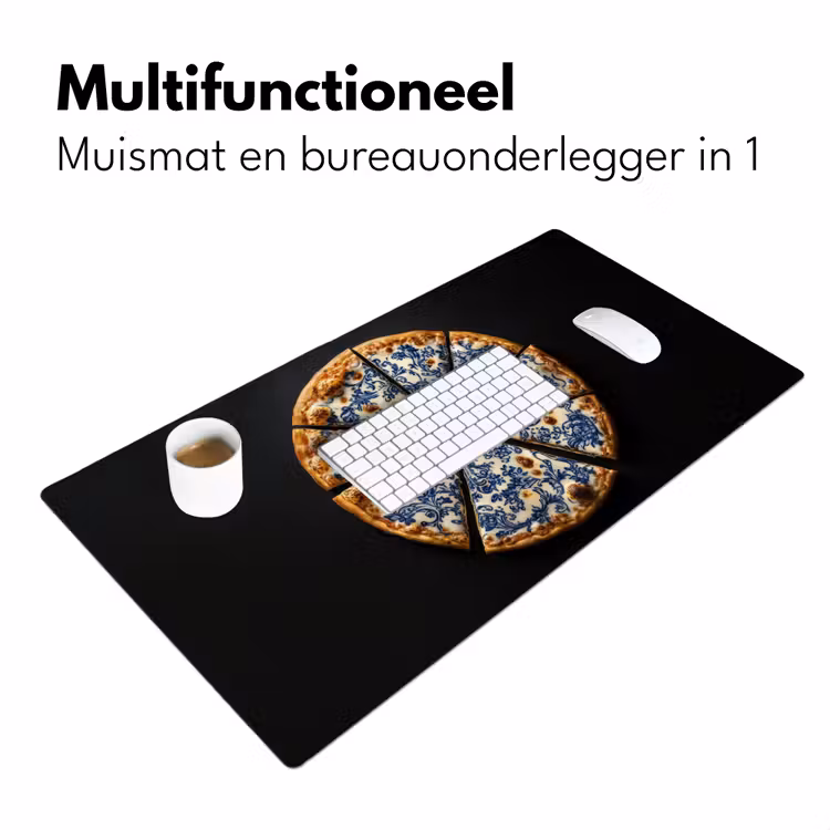 Bureau onderlegger - Pizza - Eten - Delftsblauw — 6