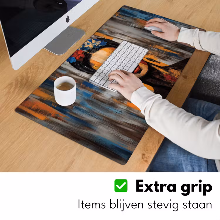 Bureau onderlegger - Portret - Vrouw - Bloemen — 5