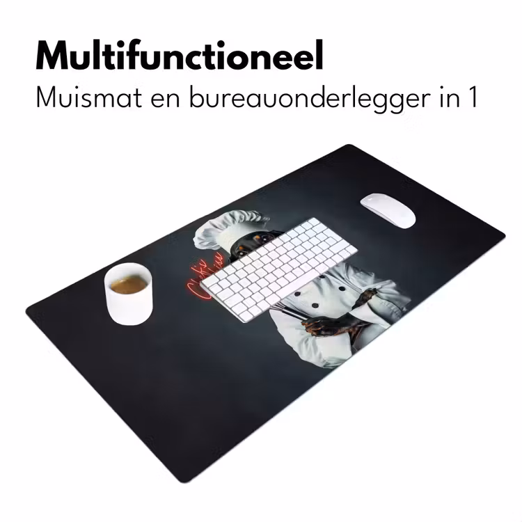 Bureau onderlegger - Quote - Neon - Hond - Kokskleding — 6