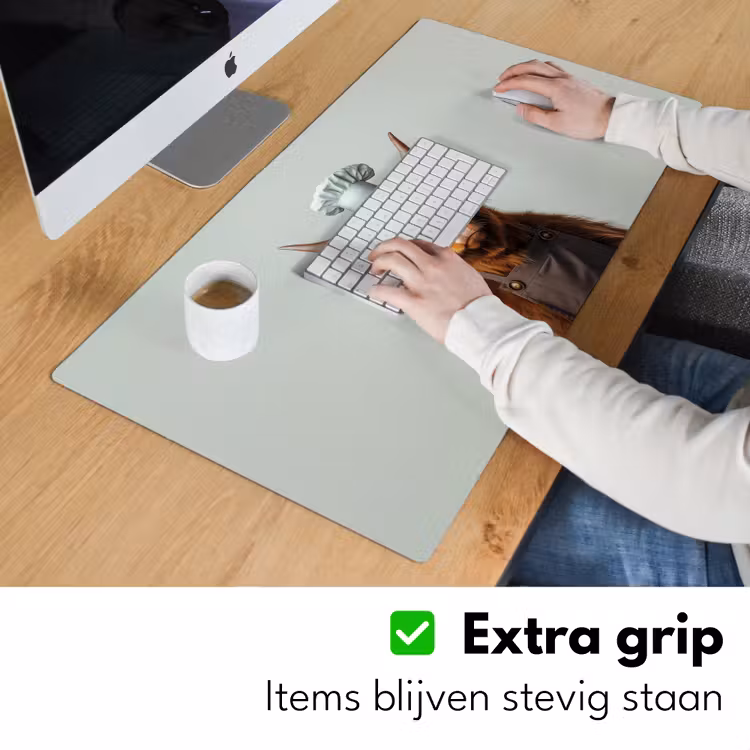 Bureau onderlegger - Schotse Hooglander - Bruin - Hoorns - Kokskleding — 5