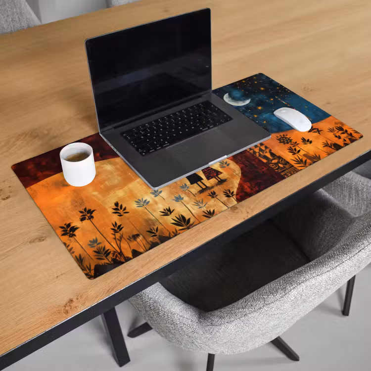 Bureau onderlegger - Silhouetten - Abstract - Zon - Maan — 2