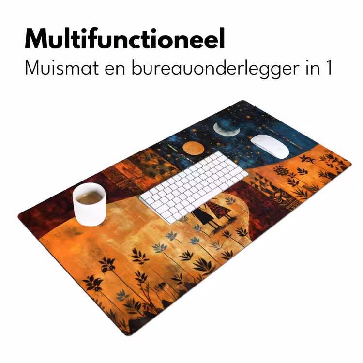 Bureau onderlegger - Silhouetten - Abstract - Zon - Maan — 6