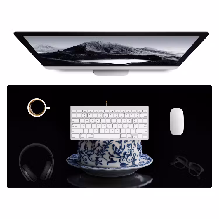 Bureau onderlegger - Taart - Slagroom - Kers - Bord - Delfts blauw — 3