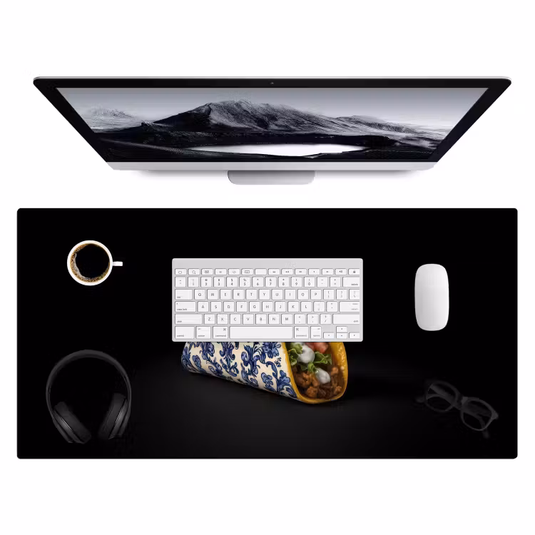 Bureau onderlegger - Taco - Vlees - Salade - Delftsblauw - Motief — 3