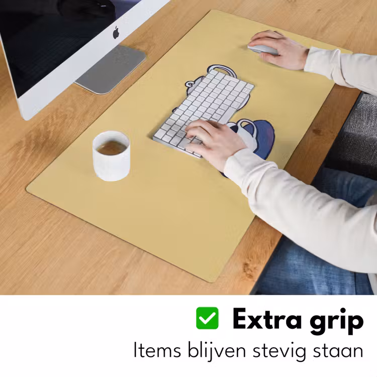 Bureau onderlegger - Theepot - Kopje - Beige - Illustratie — 5