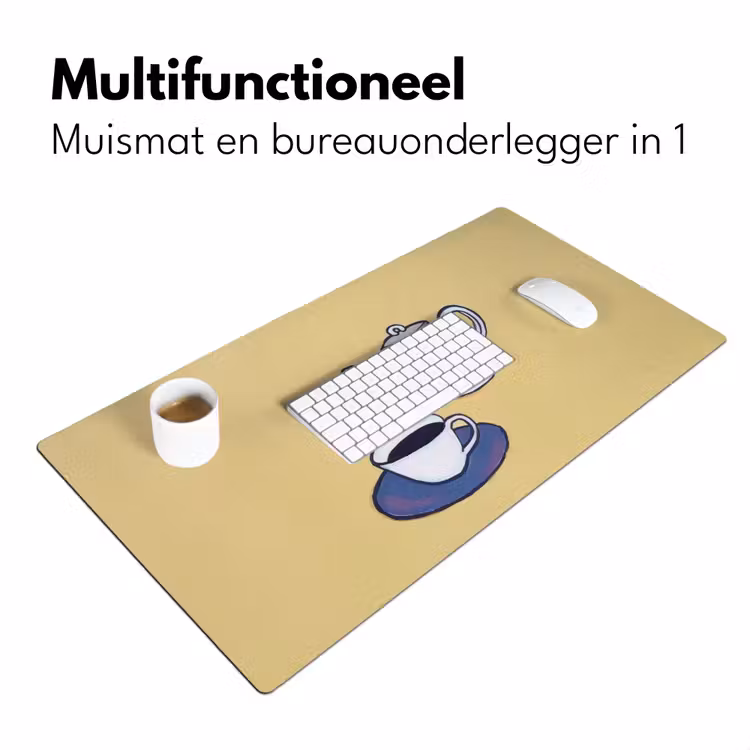 Bureau onderlegger - Theepot - Kopje - Beige - Illustratie — 6
