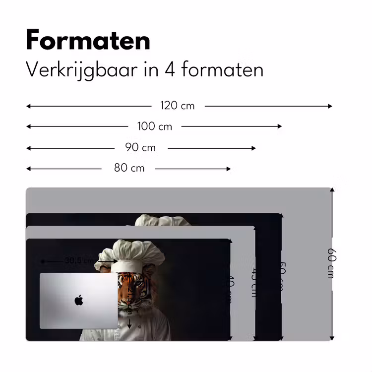 Bureau onderlegger - Tijger - Kokskleding - Bruin — 7