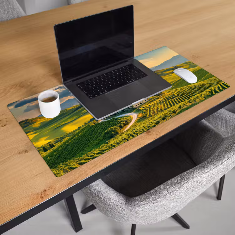 Bureau onderlegger - Toscane - Landschap - Wijngaarden — 2