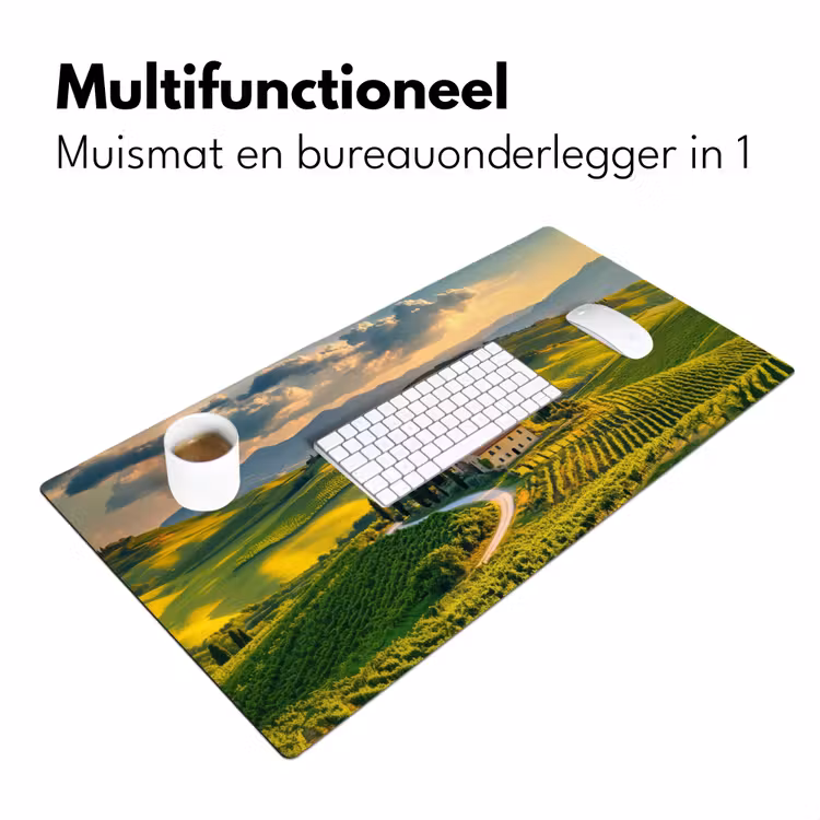 Bureau onderlegger - Toscane - Landschap - Wijngaarden — 6