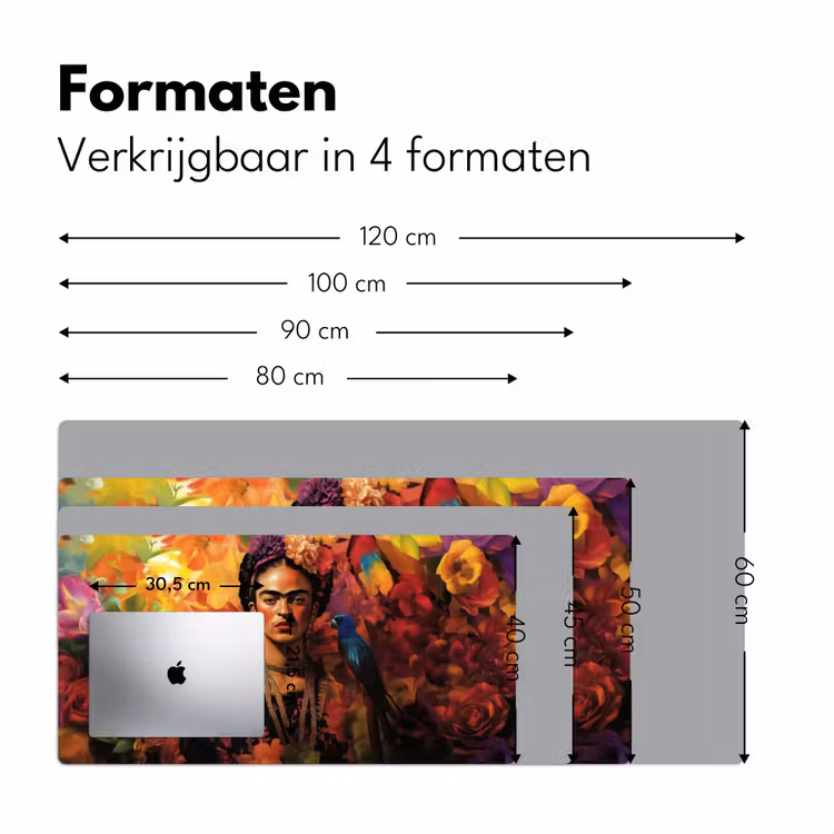 Bureau onderlegger - Vrouw - Bloemen - Papegaai - Schilderachtig — 7