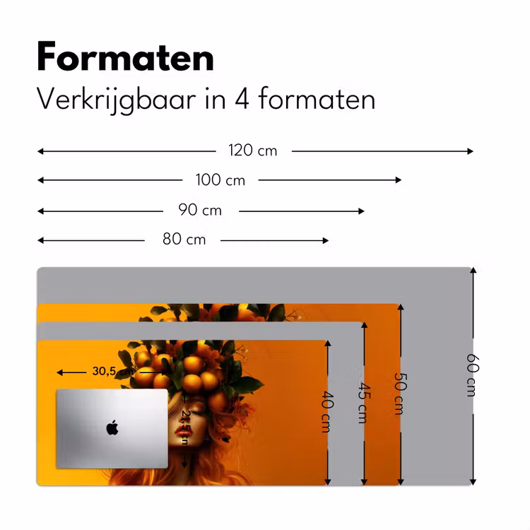 Bureau onderlegger - Vrouw - Citroenen - Bloesem - Geel — 7