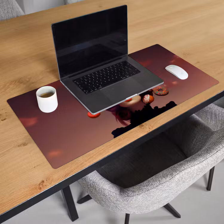 Bureau onderlegger - Vrouw - Donuts - Kleurrijk — 2