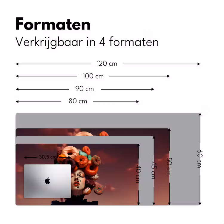 Bureau onderlegger - Vrouw - Donuts - Kleurrijk — 7