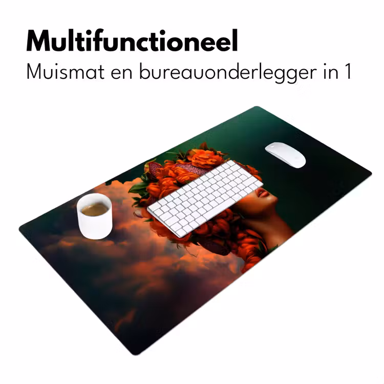 Bureau onderlegger - Vrouw - Drankenfruit - Rozen — 6