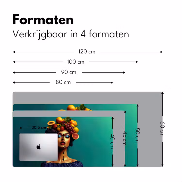 Bureau onderlegger - Vrouw - Hoodtooi - Tropisch - Fruit - Druiven — 7